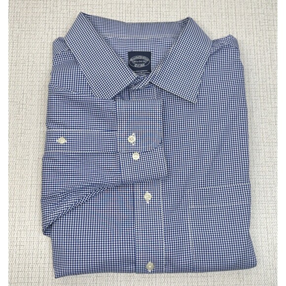 Brooks Brothers Stretch Supima No Iron Pinpoint Oxford Ainsley Shirt 18 1/2 34/5 - Picture 1 of 4